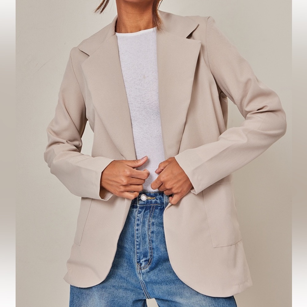 Stone Oversized Blazer